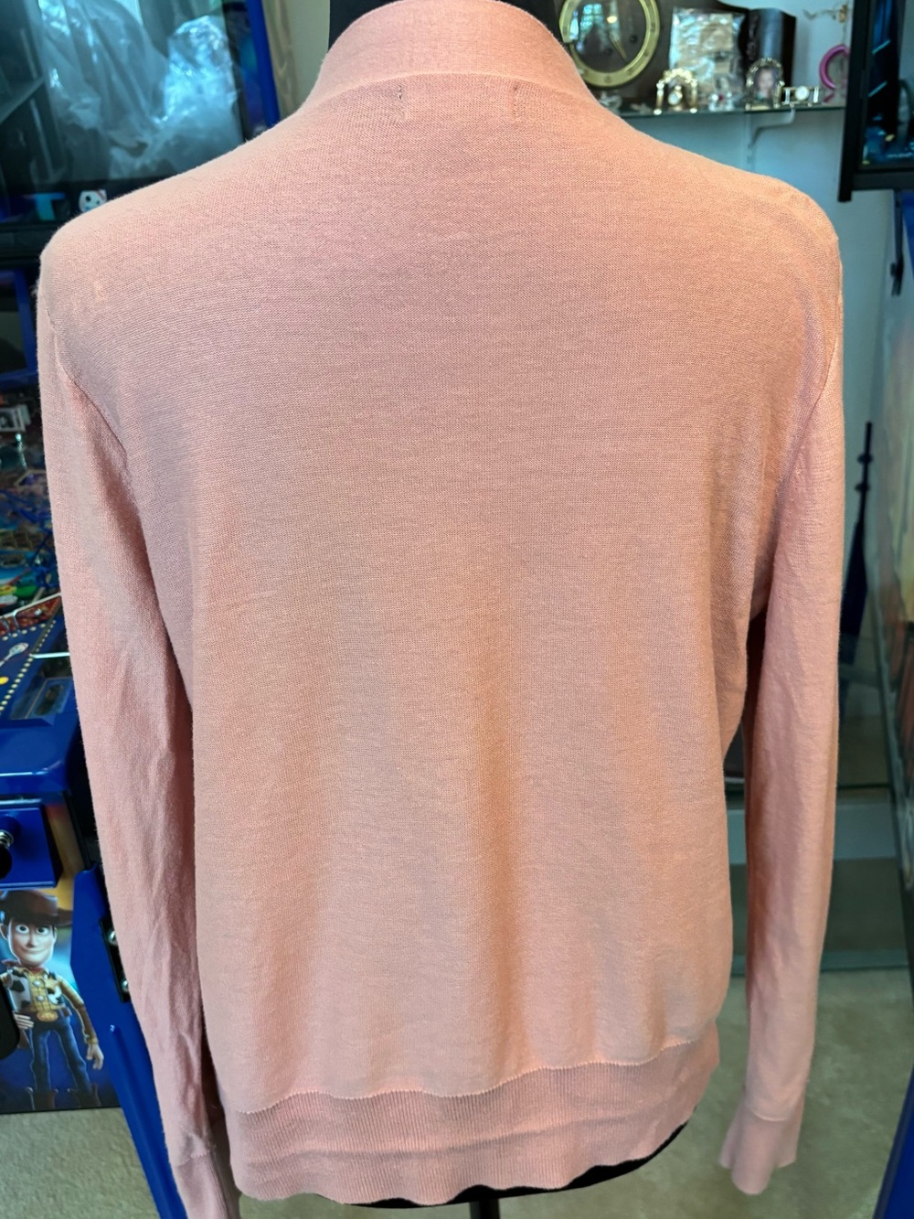 J. Crew V-Neck Front Button Peach Cardigan Size Medium - Picture 6 of 9